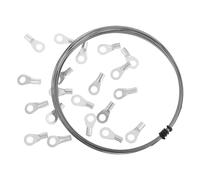 OSALADI Fil Chauffant Rond pour Scelleuse Thermique 06 MM X 5 M Argenté 20 Connecteurs Élément Chauffant de Rechange pour Emballage Alimentaire Bandes de Scelleuse Thermique