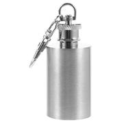 OSALADI Flasque Porte-clés 30 Ml en Acier Inoxydable, Mini-flasque Cylindrique 1 Oz, Étanche et Polyvalente pour Whisky, Vin et Boissons, pour Sorties en Plein Air et Voyages