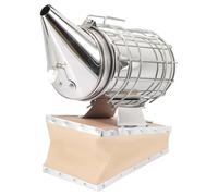 OSALADI Fumoir Portable en Acier Inoxydable Écran Thermique Mini Enfumoir Chauffant Manuel pour Apiculture Outil D’Apiculteur Léger et Pratique pour Ruche et Protection des Abeilles