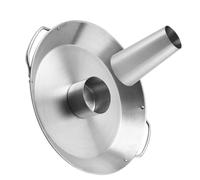 OSALADI Grille à Poulet Grillé en Acier Inoxydable Amovible Plat à Rôtir Rond Conique Support Résistant Haute Température pour Barbecue Cuisine Ustensile Polyvalent Pratique