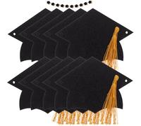 OSALADI Guirlande de Remise de Diplômes Chapeaux de Graduation Noirs en Papier, Décoration Unique et Mode pour Fête de Remise de Diplômes et Accessoires Photo