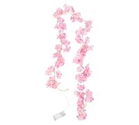 OSALADI Guirlande Lumineuse Fleur de Cerisier Artificielle LED 2 Mètres 20 Lampes Couleur Rose Boîtier à Piles Guirlande Décorative Étanche pour Chambre Fête et Décoration Intérieure