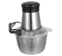 OSALADI Hachoir à Viande Électrique 2L en Acier Inoxydable Noir Double Vitesse Réglable Presse-Ail Intégré Robot Cuisine Multifonction pour Viande et Légumes Usage Domestique Sécurisé