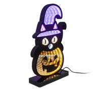 OSALADI Halloween Neon Sign USB Powered Pumpkin LED Light Table Lamp With Base Vivid Colors Easy USB Plug For Indoor And Party Decor