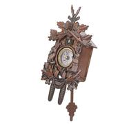 OSALADI Horloge Murale à Coucou en Bois Naturel, sans Pile, Décoration Murale Traditionnelle pour Salon et Chambre à Coucher, Style Rétro Vintage, pour Bureau et Maison