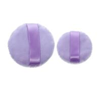 OSALADI Houppettes à Poudre Doubles Violettes en Velours Debout, Lot de 2 Tailles Dragonne pour Maquillage Poudré, Petite Houppette Douce pour Poudre Fixatrice, Usage Voyage et Quotidien