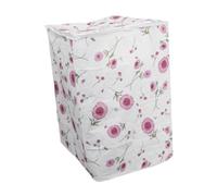 OSALADI Housse De Pour Machine à Laver Et Sèche-linge Couvercle Étanche Avec Motif Floral Rose Compatible Plupart Modèles Top-load