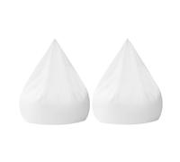 OSALADI Housse Intérieure pour Pouf Poire 2pcs en Tissu Maille Respirant sans Rembourrage, Doublure Lavable et Réutilisable, pour Bureau et Extérieur, Couleur Blanc