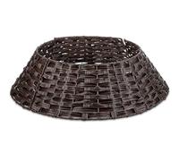 OSALADI Jupe pour Sapin de Noël en Rotin Artificiel Petite Taille Couleur Café Couverture de Support d'arbre Rustique Décoration Réutilisable pour Sapins Artificiels pour Fêtes et
