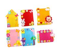 OSALADI Kit de 6 Pièces de Cadres Photo Soi-Même en Tissu Non Tissé Écologique Coloré et Sûr pour Décoration Chambre D’Garçon et Filles et Activités Manuelles Créatives