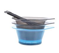 OSALADI Kit de Coloration pour Cheveux Bol Transparent en Plastique et Bâtonnet Mélangeur, Accessoire de Coiffure Solide pour Salon ou Usage Domestique Réutilisable