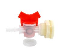 OSALADI Kit de Raccordement pour Abreuvoir à Lapins 1/2 Vanne à Bille, Embout 5/16 pour Tuyau Souple, Rondelle D’étanchéité Incluse, Accessoire Robuste en Plastique pour Alimentation