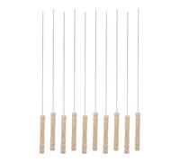 OSALADI Lot de 10 Brochettes à Griller en Acier Inoxydable Brochettes de Barbecue Solide et Résistantes pour Barbecue Camping et Fêtes en Extérieur
