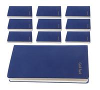 OSALADI Lot de 10 Carnets de Budget A6 Bleu en PU Carnet D’Organisation Budgétaire Portable Papier Épais Planificateur Financier Personnel pour Suivi des Dépenses Quotidiennes au Bureau