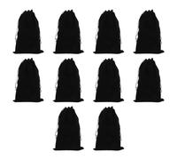 OSALADI Lot de 10 Paquet de Rangement à Cordon en Tissu Velours Noir 20x30 Cm pour Perruques, Organisateur Portable pour Coiffures et Cosmétiques, Pochettes Pratiques pour Voyage