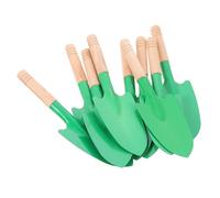 OSALADI Lot de 10 Pelles de Jardin en Métal Manche en Bois Outils à Main de Jardinage Multifonctions Petites Truelles pour Plantation et Travail du Sol Fournitures de Jardinage Vert et