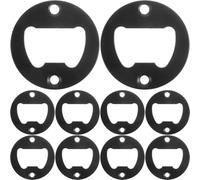 OSALADI Lot de 10 Pièces D'ouvre-bière Mural en Fer Noir, Ouvre-bouteille Soi-même Fonction D'effortless Bottle Cap Removal, Fête Bière