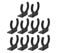 OSALADI Lot de 10 Supports Muraux pour Microphone Noirs, Clips de Fixation Murale Robustes et Compacts, Accessoires pour Studio, Karaoké et Salle de Réunion, Support Pratique