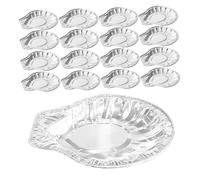 OSALADI Lot de 100 Barquettes Jetables en Aluminium de Coquille, Mini Poêles à Huîtres pour Barbecue, Cuisson Uniforme, Plateau Alimentaire Pratique et Léger pour Fruits de Mer