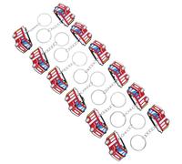 OSALADI Lot de 12 Porte-Clés Camion de Pompiers Rouge en Plastique Accessoires Fête Thème Pompiers Présents pour Fête d'Anniversaire Garçon et Filles Fournitures Décoration
