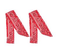 OSALADI Lot de 2 Bandeaux de Sport Rouges à Motif Paisley, Élastiques et Absorbants, Style Pirate Unisexe, Bandeaux Anti-transpiration pour Course, Yoga et Fitness, Accessoires Cheveux