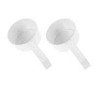 OSALADI Lot de 2 Cuillères Doseuses en Fer pour Lessive en Poudre Alimentation Animale et Céréales Cuillères Multi-Usages Blanches Adaptées aux Seaux Doseurs Précis pour Maison