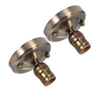 OSALADI Lot de 2 Douilles Murales Vintage en Aluminium Vert Antique Support E27 Suspendre et Plafonnier Accessoires pour Luminaire Cuisine Chambre Balcon et Couloir