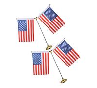 OSALADI Lot De 2 Drapeaux Décoratifs Pour Bureau De Table Drapeaux Décoratifs Pour Petites Décorations De Pays Drapeau Américain Couleur Aléatoire