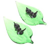 OSALADI Lot de 2 Figurines D’Insectes en Cristal Soufflé la Main, Décoration de Table Basse et Ornement Décoratif de Bureau, Statue Miniature de Fourmi en Verre Translucide