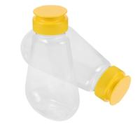 OSALADI Lot de 2 Flacons Souples Distributeurs de Miel et Sauce 200 Ml en Plastique Transparent Anti-Fuite Dosage Précis Bouteilles de Condiments Cuisine et Barbecue