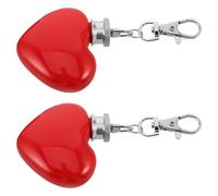 OSALADI Lot de 2 Flasques à Whisky en Acier Inoxydable 30 Ml, Porte-clés de Cœur Rouge, Flasques de Poche Étanches pour Camping, Randonnée et Usage Extérieur