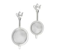 OSALADI Lot de 2 Infuseurs à Thé Inoxydable avec Poignée Filtre à Thé Manuel en Maille Fine 6,5 Cm Passoire Portable pour Cérémonie Cuisine et Infusion de Tisanes