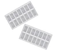 OSALADI Lot De 2 Moules en Silicone Époxy Domino, Transparent, Léger Et Solide, DIY pour Fabrication De Bijoux Et Décoration, Adapté Aux Loisirs Créatifs Et Présents Faits Main