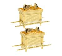 OSALADI Lot de 2 Ornements Religieux Arche D’Israël Dorée 95X35X6 CM Décorations Religieuses pour Maison et Bureau Statue Spirituelle Biblique pour Fête et Prière