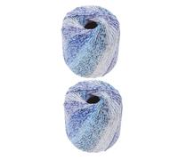 OSALADI Lot de 2 Pelotes de Fil à Crocheter en Coton Mercerisé 44 Jours Bleu 133 M Laine Douce pour Crochet Amigurumi Tricot de Bonnets et Écharpes Kit DIY Loisirs Créatifs Intérieur