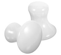 OSALADI Lot de 2 Pierres de Jade Blanches de Champignon, Outils de Massage Facial Gua Sha, Planches de Grattage Corporelles pour Soin du Visage et Anti-âge, Accessoires de Massage Beauté