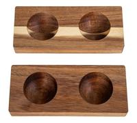 OSALADI Lot de 2 Plateaux à Œufs en Bois Naturel Marron, Organiseur D'œufs Carré pour Réfrigérateur, Support de Rangement Pratique pour Œufs de Poule Standard, Accessoire Cuisine