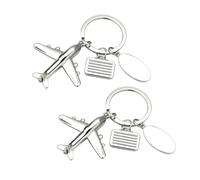 OSALADI Lot de 2 Porte-clés Avion 3d Mini Modèles en Alliage Métallique, Pendentifs Décoratifs Légers et Originaux, Accessoires Porte-clés Créatifs pour Présents, Fêtes et Décoration Noël