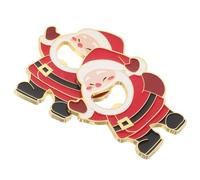 OSALADI Lot de 2 set de Ouvre-Bouteilles Magnétiques Père Noël pour Réfrigérateur Décoration Festive de Noël Ouvre-Bouteille Compact pour Bières et Sodas Accessoire Pratique Cuisine et