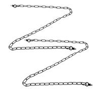 OSALADI Lot de 2 Sets de Chaînes en Fer Noir 35 X 15 M 2 Verrous 4 MM 2 Anneaux Suspendus 29 MM et Vis Creuses pour Balancelle Jardin Pont Décoratif Suspendre Sécurisée Extérieure