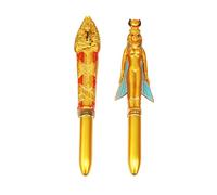 OSALADI Lot de 2 Stylos à Bille Égypte Personnage Pharaon, Artisanat Commercial, Encre Fluide, Petite Taille Légère, pour Étudiants et Bureau, Collection Décoration Égypte Style Aléatoire