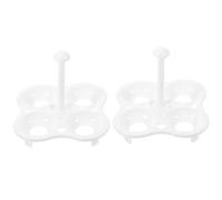 OSALADI Lot de 2 Supports à Œufs Multifonction en Plastique Résistant à Haute Température Grille Vapeur Carrée 4 Compartiments Compatible Cuiseur Vapeur pour Cuisson Œufs à Domicile et
