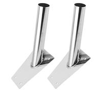 OSALADI Lot de 2 Supports Muraux pour Mât de Drapeau 25 Mm en Acier Inoxydable, Support Extérieur à Fixation Angulaire Inclinée, Base Robuste pour Façade de Magasin et Décoration