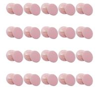 OSALADI Lot de 20 Houppettes à Poudre Rondes en Velours et Coton, 45 Mm X 7 Mm, Couleur Rose, pour Maquillage du Visage et Application de Poudre Sèche, Accessoire Beauté Femme Pratique