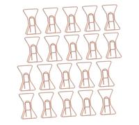 OSALADI Lot De 20 Marque-Pages Décoratifs En Forme De Nœud Trombones Décoratifs Grands Trombones Fantaisie Pour Dossiers De Bureau Feuilles Mobiles Or Rose