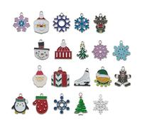 OSALADI Lot de 20 Pendentifs Sapin de Noël Suspendus en Métal Blanc Accessoires DIY pour Collier et Bijoux Décorations Artisanales Polyvalentes pour Fête de Noël et Créations