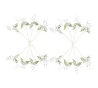OSALADI Lot de 24 Décorations de Noël Suspendues Anges Transparents 6 Cm Ailes Dorées, Ornement Sapin Élégant pour Décoration Intérieure Festive, Accessoires de Fête Polyvalents