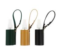 OSALADI Lot de 3 Étuis Porte-clés pour Flacons de Parfum, Vaporisateur Portable en Silicone Souple, Couleurs Jaune Noir Vert, pour Huiles Essentielles et Voyage, Rangement Pratique