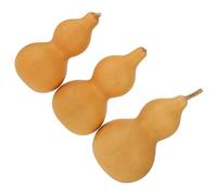 OSALADI Lot de 3 Mini-Gourdes Décoratives Naturelles 9-12 CM sans Col Décoration D’Intérieur Artisanale en Courge Séchée Ornement Feng Shui pour Maison et Bureau Art Courge Fait Main