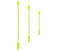 OSALADI Lot de 3 Mini Spatules en Silicone Vertes Petites Tailles Manche Long Grattoirs Polyvalents pour Cosmétiques Confiture et Pâtisserie Outils Précis pour Flacons et Pots